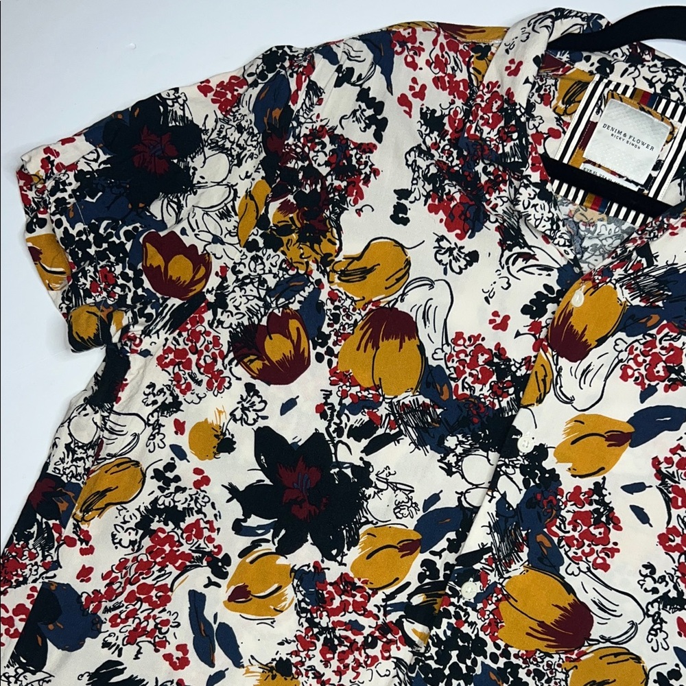 Denim & Flower Multicolor Floral Men's Shirt size XL - Picture 3 of 9